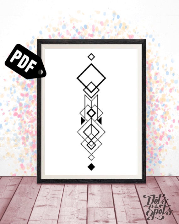 Geometric Cross Stitch Pattern for Beginners Geometric Wall - Etsy