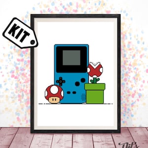 Game Cross Stitch Kit: Retro Pixel Art Embroidery (Beginner) K-794