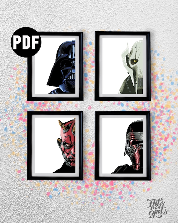 Movie Villain Cross Stitch Pattern Set: Modern Decor (PDF Instant Download) ST-31
