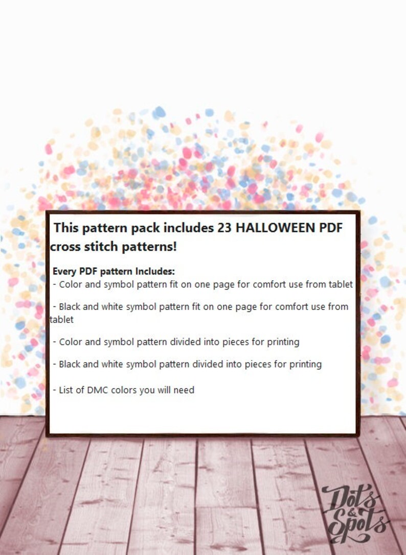 Set of 23 cross stitch-Halloween cross stitch-cross stitch pattern pack-for beginners-Embroidery-Needlepoint Kits-pdf Instant Download-ST-08