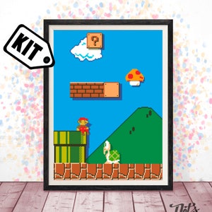 Beginner Cross Stitch Kit: Game Embroidery Design K-505