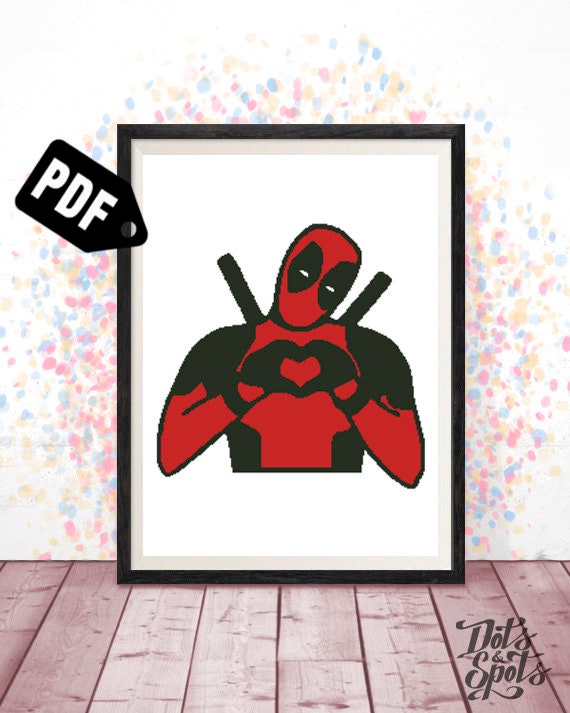Superhero Cross Stitch Pattern: Easy Modern Decor (PDF Download) PT-136