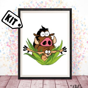 Kreuzstich Stickpackung für Anfänger - Sticken - Sticken - Cartoon Kreuzstich Stickmuster - K-823