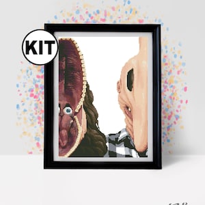 Cross Stitch KIT - Movie Cross stitch pattern - Embroidery Designs - Needlepoint Kits - horror cross stitch - clown - Old Movie - K-1084