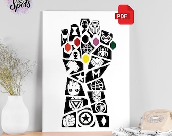 Cross stitch pattern - for beginners - Embroidery Designs - Needlepoint Kits - pdf Instant Download - easy-PT-236