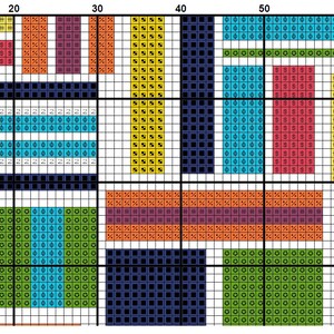 Geometric Cross Stitch Pattern for Beginners - Geometric Wall Art ...
