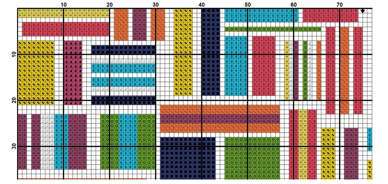 Geometric Cross Stitch Pattern for Beginners - Geometric Wall Art ...