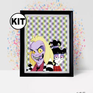 Kreuzstich Stickpackung - Film Kreuzstich Stickmuster - Stickmuster - Stickpackung - Horror Kreuzstich - Clown - K-1091