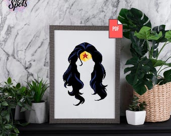 Silhouette Cross Stitch Pattern: Beginner Embroidery (PDF Pattern) PT-343
