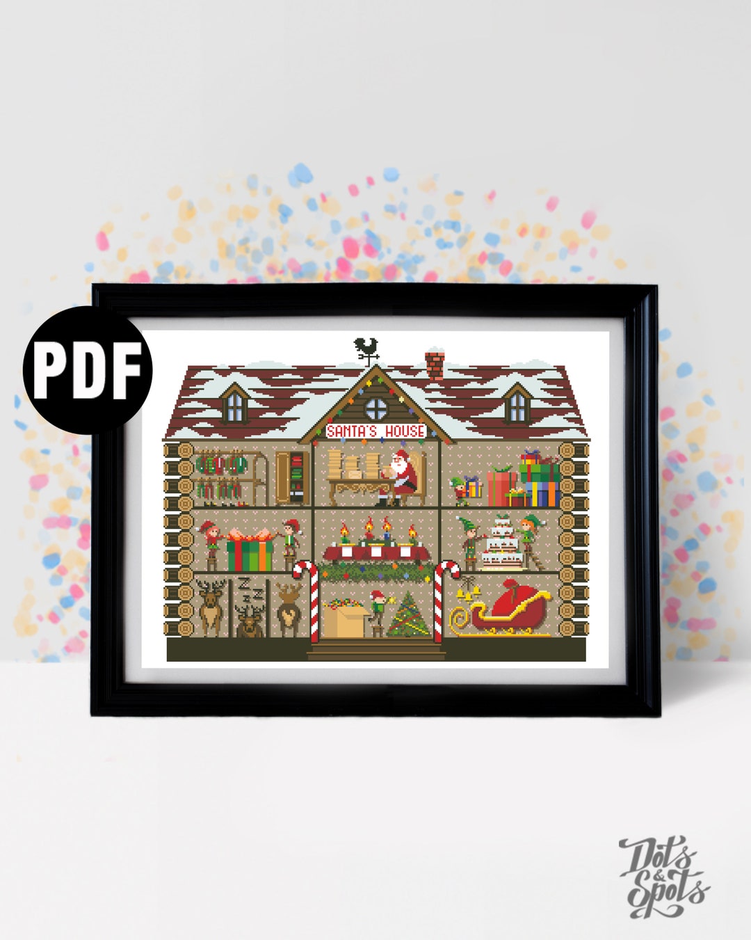 Stitchalong (SAL) Cross Stitch Pattern – Christmas SAL – Santa’s House ...