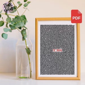 Patrón de punto de cruz de película - para principiantes - Diseños de bordado - Kits de bordado - Películas de terror - Descarga PDF - PT-606