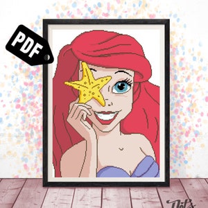 Cartoon Cross stitch pattern - for beginners - Embroidery Designs - Needlepoint Kits - pdf Instant Download - easy - PT-803