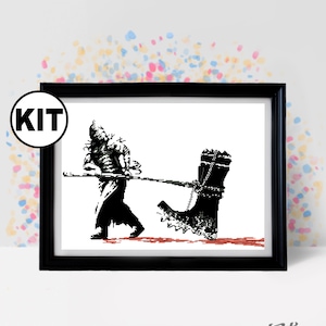 Kreuzstich Stickdatei - Film Kreuzstich Stickmuster - Stickmuster - Stickpackung - Horror Kreuzstich - Stickmuster - K-1156