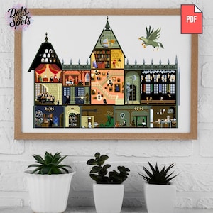 Castle Cross Stitch Pattern: Movie Stitchalong (SAL) (PDF Pattern) - P-1029