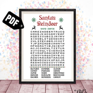 Word search cross stitch pattern - Christmas cross stitch pattern - Embroidery - Needlepoint Kits - PT-646