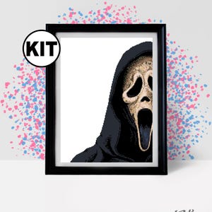 Kreuzstich Stickpackung - Film Kreuzstich Stickmuster - Stickmuster - Stickpackung - Horror Kreuzstich - Clown - K-1167
