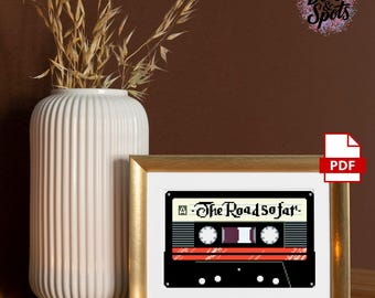 Cassette Tape Cross Stitch Pattern: Retro 80s Design (PDF Download) P 1057