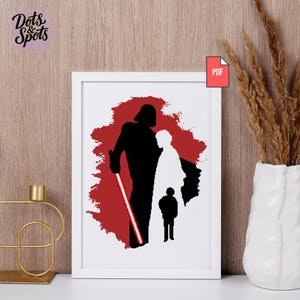 Cross stitch pattern for beginners - Embroidery - Needlepoint Kits -  silhouette - Printable -Modern-pdf Instant Download-easy-PT-18