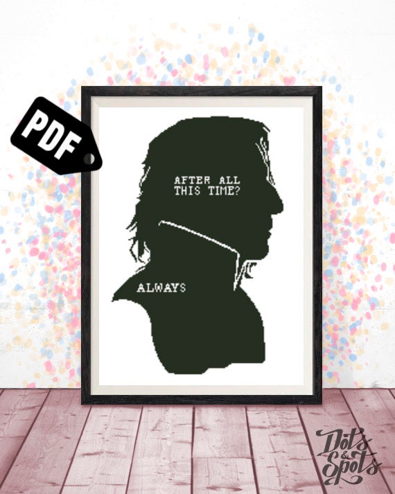 Inspired By Harry Potter Cross Stitch Pattern Severus Etsy