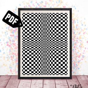 Geometric cross stitch pattern for beginners - geometric wall art- Embroidery-Needlepoint Kits-Modern Decor-pdf Instant Download-easy-PT-652