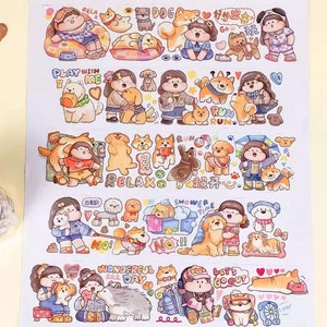 Dog and Me-washitape, schattige stickers, Bullet Journal, planner, MTB-65