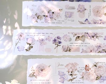 PET-tape bloemen, washitape, kawaiisticker, Bullet Journal, planner, sproeten thee-20