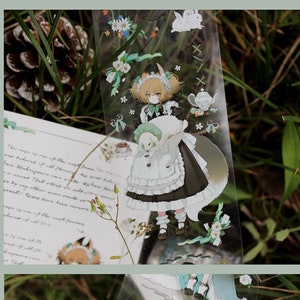 Nastro PET Farm Girl, nastro washi/trasparente, diario spazzatura, diario proiettile, album, Mood-234