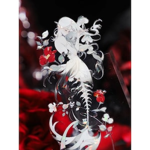 Cinta adhesiva PET, cinta transparente, kit de diario basura, pegatinas de diario para planificador, álbum de recortes/chica sirena bailando, vestido negro, Bf-03