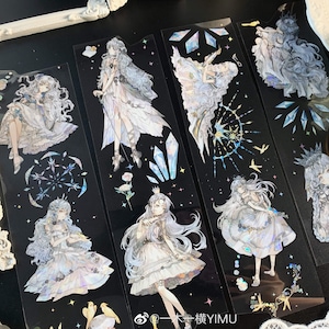 PET Tape, Klebeband, Junk Journal Kit, Deko Aufkleber für Planner, Scrapbook, Snow Queen, YIMU-17