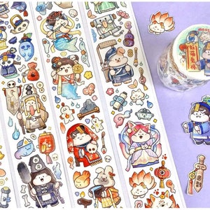 Halloween-demonen, lijk-washi-tape, gestanste tape, kawaii-stickers, planner, Bullet Journal, MTB-68