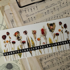 Ruban adhésif PET, Washi et adhésif transparent, autocollants kawaii, kit de journal indésirable pour agenda, scrapbooking | Fleurs en vinyle, Floral d'automne, BC-01