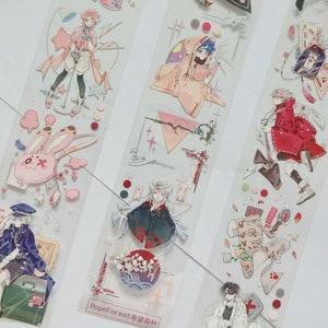 Cinta adhesiva transparente para mascotas Uniform Boy, pegatinas kawaii, kit para agenda, álbum de recortes/Hope-02