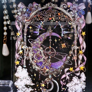 Cinta adhesiva de PET con estrellas del zodiaco, kit para diario basura, pegatinas para bullet journal, pegatinas decorativas, DailyLife-11