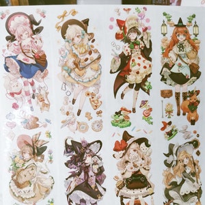PET-tape, washi/transparante tape, kawaiistickers, junk-journaalkit voor planner, plakboek | Magic Girls, Shine-26"