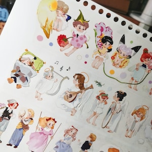 PET-tape lentefee, washi/transparante tape, kawaiistickers, rommeldagboekkit voor planner, plakboek | TALKNESS-04