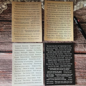 4 pezzi di adesivi per album di ritagli di parole di benedizione, foglio di adesivi per pianificatore dell'alfabeto, kit per diario spazzatura, ZD10