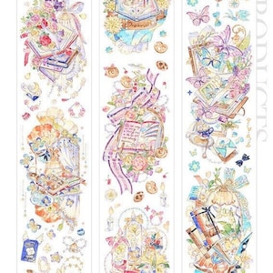 Buch mit Blumen Washi Tape, Kawaii Aufkleber, Junk Journal Kit für Planer, Scrapbook|Shine-23