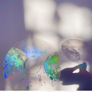 Cinta adhesiva transparente con diseño de luna, pegatinas kawaii, kit de diario basura para planificador, álbum de recortes, cinta adhesiva con estrellas y estrellas celestiales, Museum-03