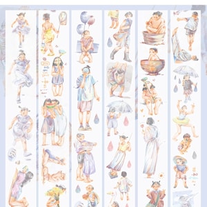 YDK-washitape, kawaiistickers voor dagelijkse planner, Bullet Journal, junkjournal| Tienerverleden, aan zee, Nailyo-29