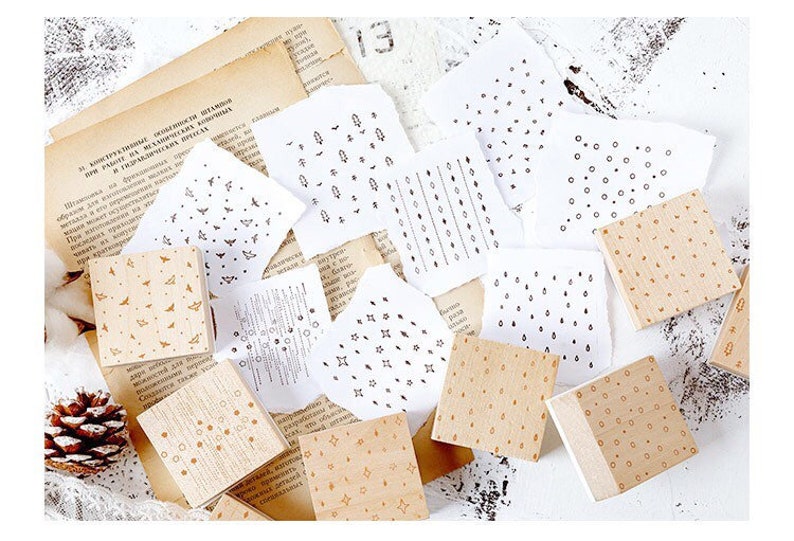 rubber stamp set rubber stamps vintage wood stamps rubber|Background stamps frame stamps\uff0c6types wood stamp rubber stamps