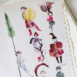 Autumn Life Washi Tape, Kawaii Sticker, Bullet Journal,Junk Journal, Planner, Nailyo-104