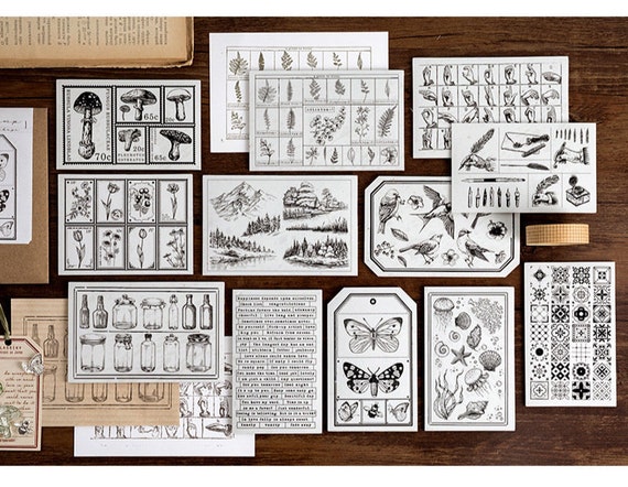 Rubber Stamps Rubber Stamp Vintage Rubber Stamp Set Natural | Etsy