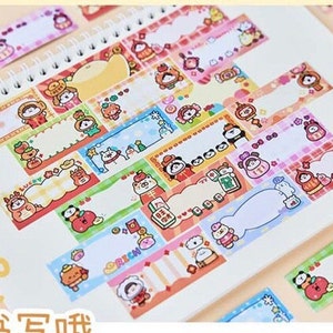 Fleischbällchen Washi Tape, Kawaii Aufkleber, Junk Journal Kit für Planer, Scrapbook| Neujahrs-Memo, Mountainbike-56