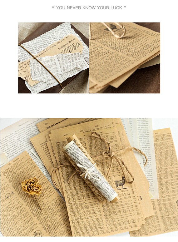 57 枚のブックシート ジャンク ジャーナル キット、ヴィンテージ