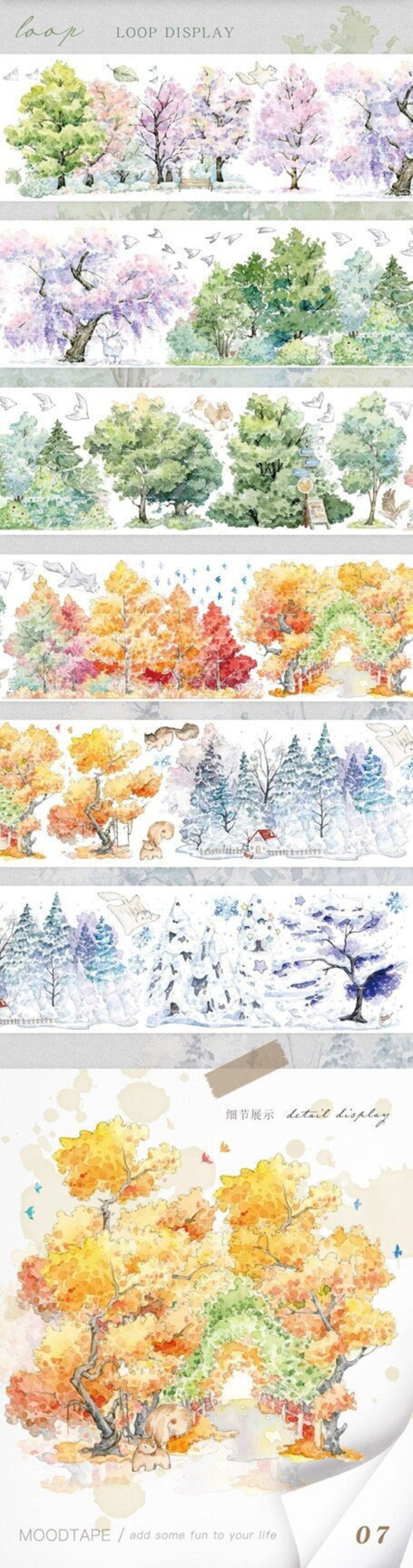Vinyl Stickers Pack Trees Plants Scrapbook Stickers for - Etsy