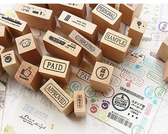 Marks Rubber Stamps, Mini Stamps, Planner Stamps, Wooden Stamps, Bullet Journal, Scrapbook