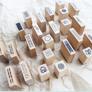 Mini planner stempels set, achtergrond stempel vintage, houten stempels rubber, plakboekkit, rommeljournaalkit