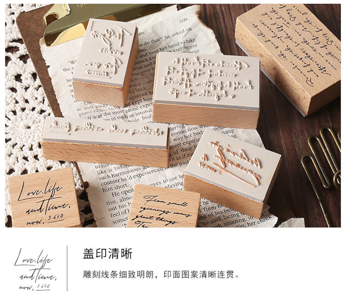 8pcs/set Rubber Stamps Rubber Stamps Vintage Rubber Stamp Etsy