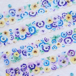 Vinyl stickerspakket, blauwe bloemen laptopstickers, scrapbooking, bloemen Washi Tape-monsters voor Bullet Journal, planner, Bobo-04