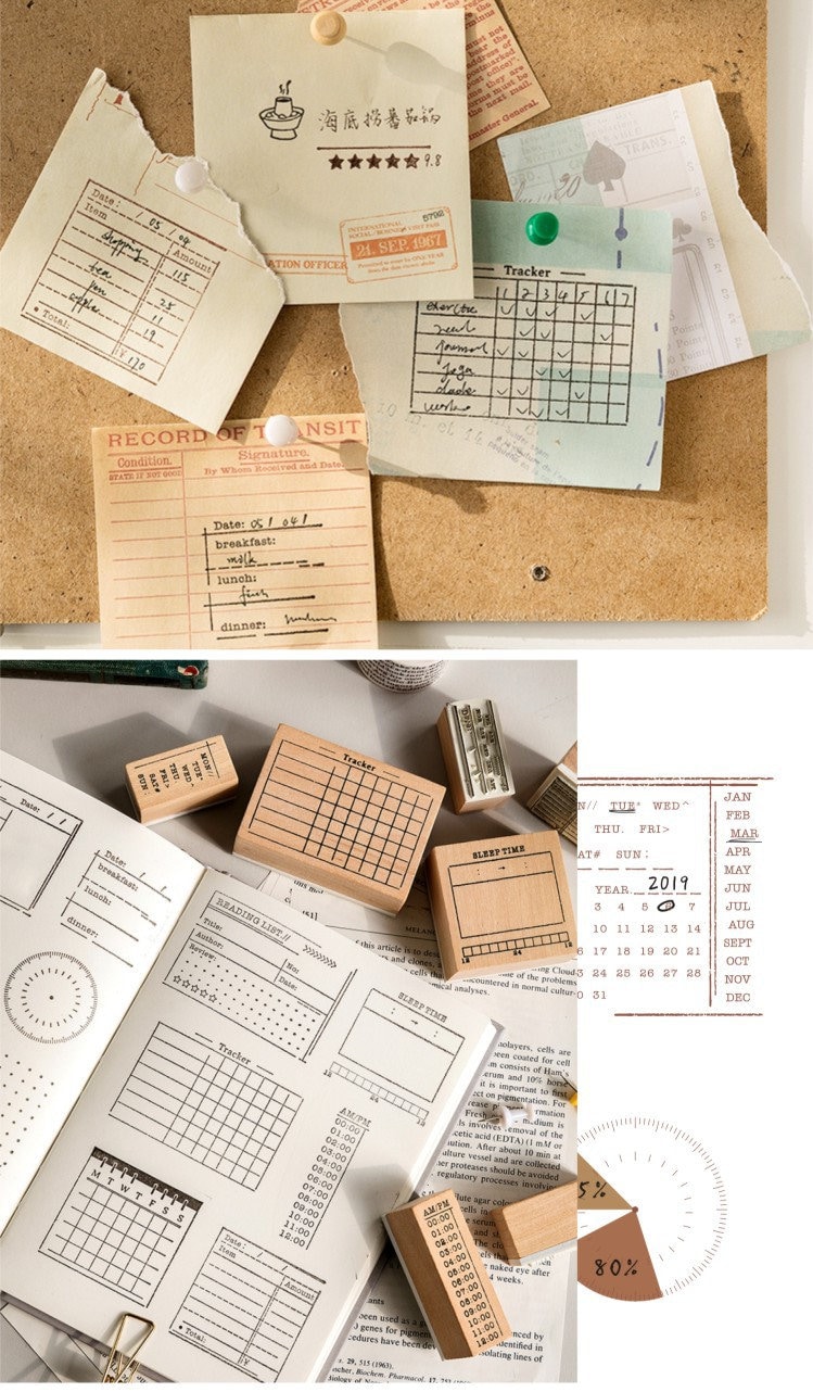 beech. Bullet Journal Stamp. Rubber Stamp calendar.Daily Planner  Stamp.Stamp. - Shop xiongzan Stamps & Stamp Pads - Pinkoi